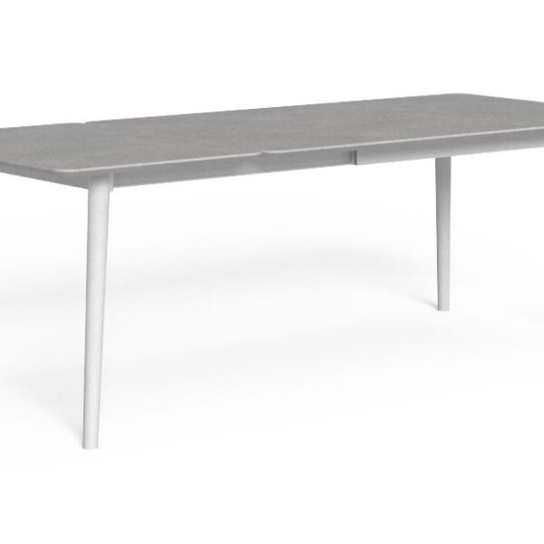 Weatherproof extendable dining table, Talenti Moon//Alu, Royal Oak, Michigan.