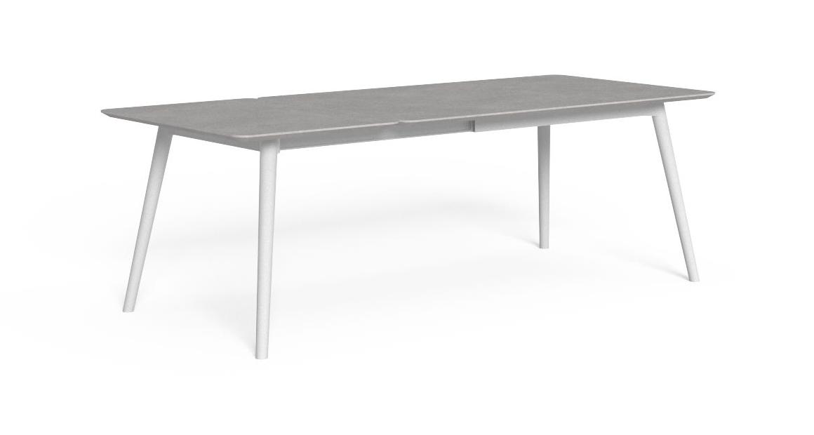 Weatherproof extendable dining table, Talenti Moon//Alu, Royal Oak, Michigan.