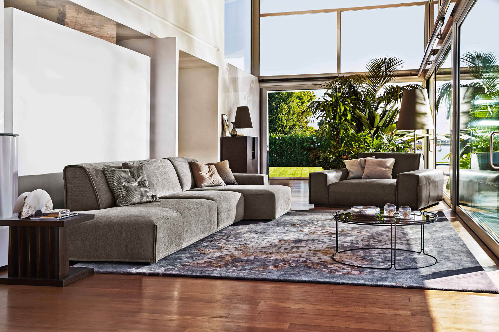 “Monolith sofa by Ditre Italia – modern Italian modular seating with bold geometry and plush cushioning”