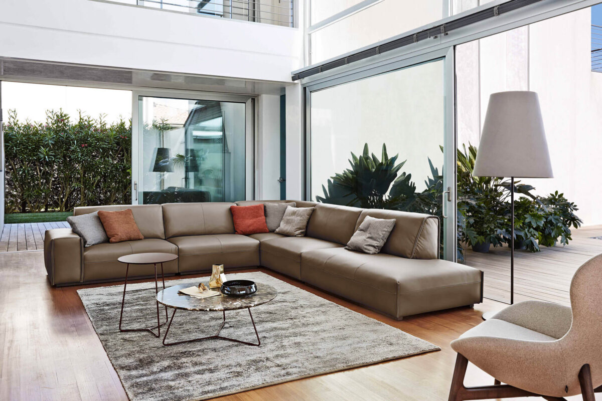 “Ditre Italia Monolith – contemporary designer sofa featuring deep seats, clean lines, and refined upholstery”