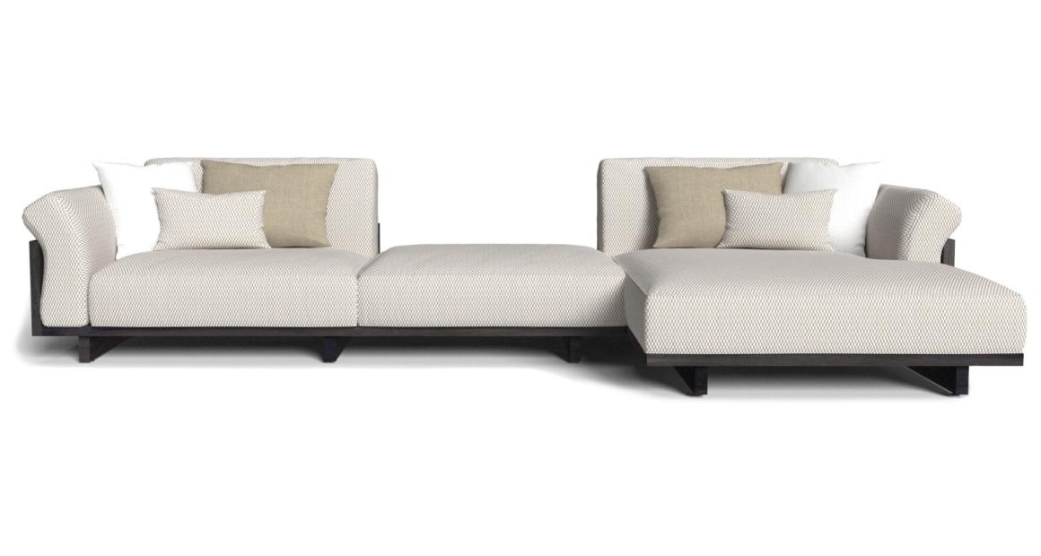 "Argo//Wood Modular Sofa by TalentiSpa showcasing Italian design, comfort, and natural materials."