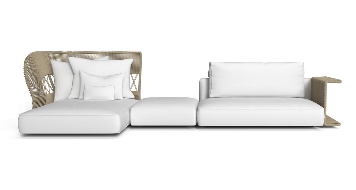 "Cliff Dèco Modular Sofa by TalentiSpa offering a modular setup with elegant deco-style craftsmanship."