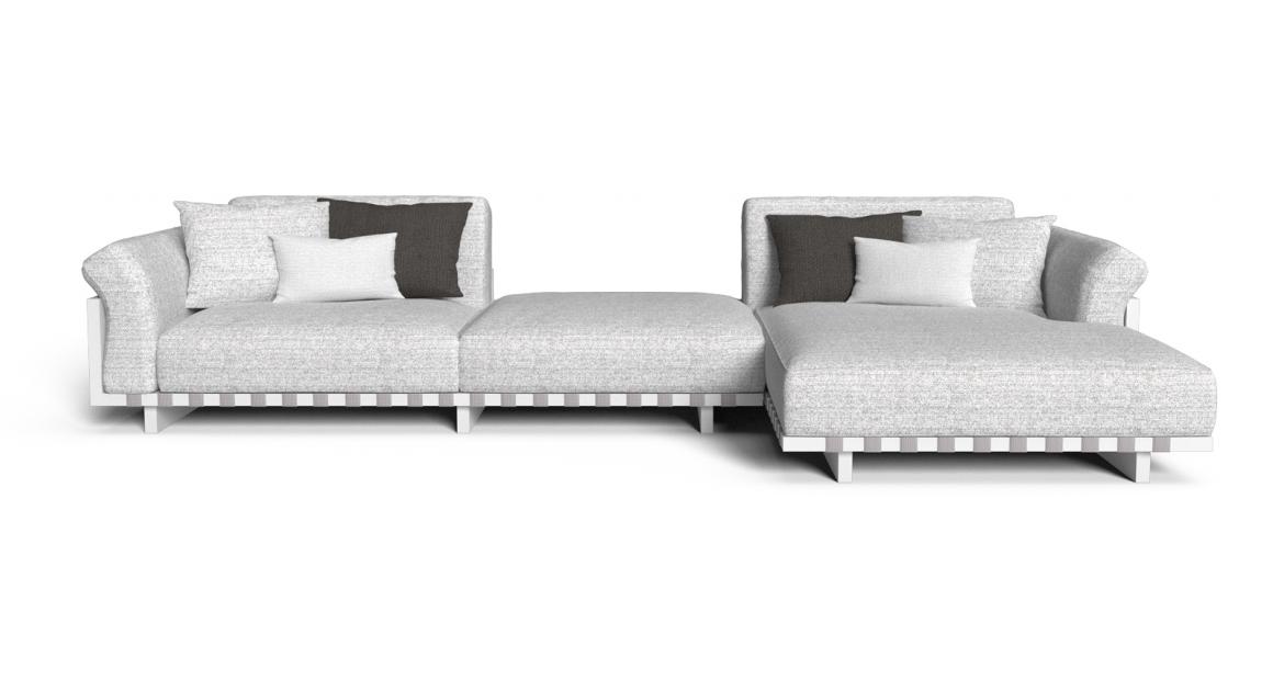 "Durable and stylish Argo//Alu Sofa by TalentiSpa crafted for high-end outdoor living."