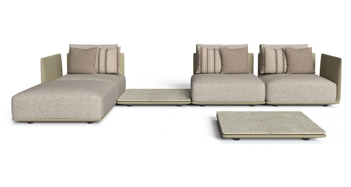 "Comfortable and functional Modular Sofa Bed by TalentiSpa with soft cushions and sleek frame."