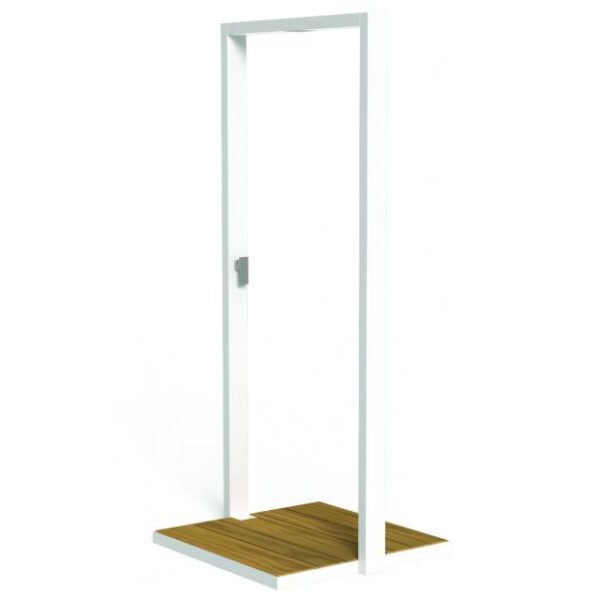 High-end Showergate Shower by Studio Talenti for Talentispa, modern Italian outdoor design for Troy, Michigan.
