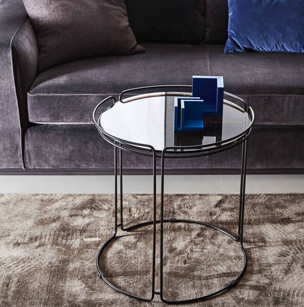 “Monolith coffee table by Ditre Italia – bold Italian design with sculptural base and minimalist round top”