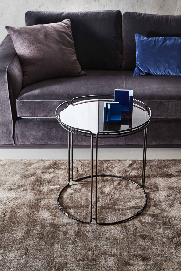 “Monolith coffee table by Ditre Italia – bold Italian design with sculptural base and minimalist round top”