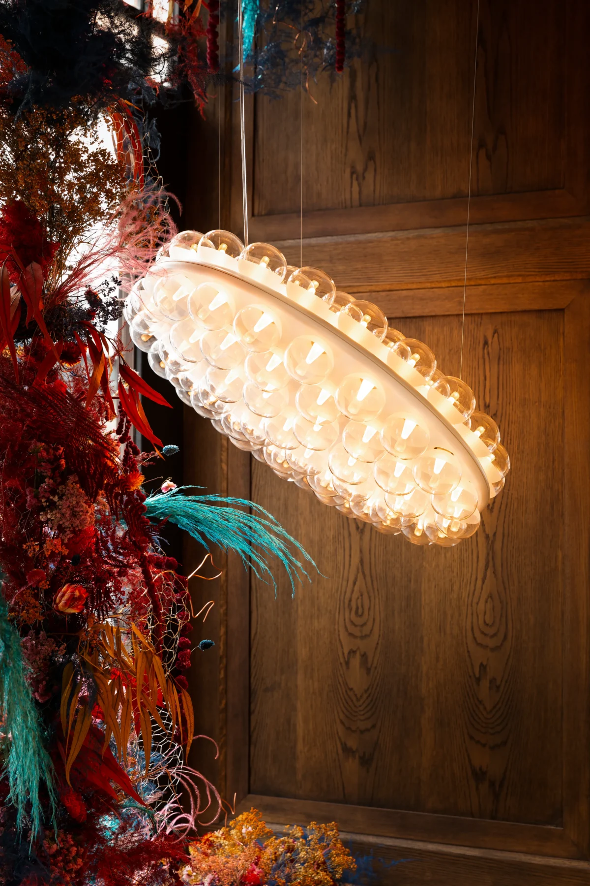 Contemporary Prop Light Suspended chandelier by Moooi, perfect for an artistic, high-end interior in Royal Oak, Michigan.