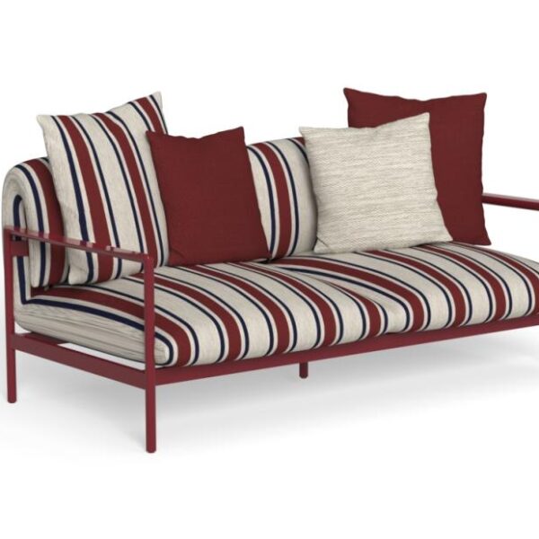 Luxury contemporary Nalu 2-seater outdoor sofa by Ludovica + Roberto Palomba for Talenti, high-end Italian design for Birmingham, Michigan.