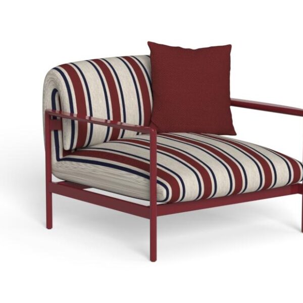Nalu Living armchair by Talenti in modern luxury patio setting