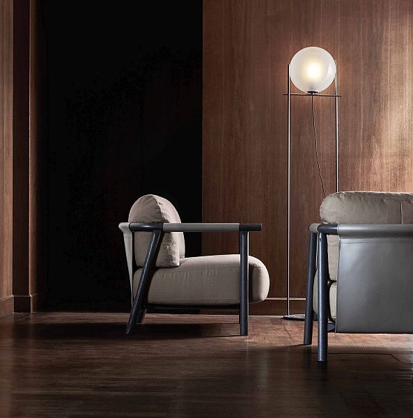 “NATHY armchair by Ditre Italia – modern Italian lounge chair with soft curves and refined tailoring”