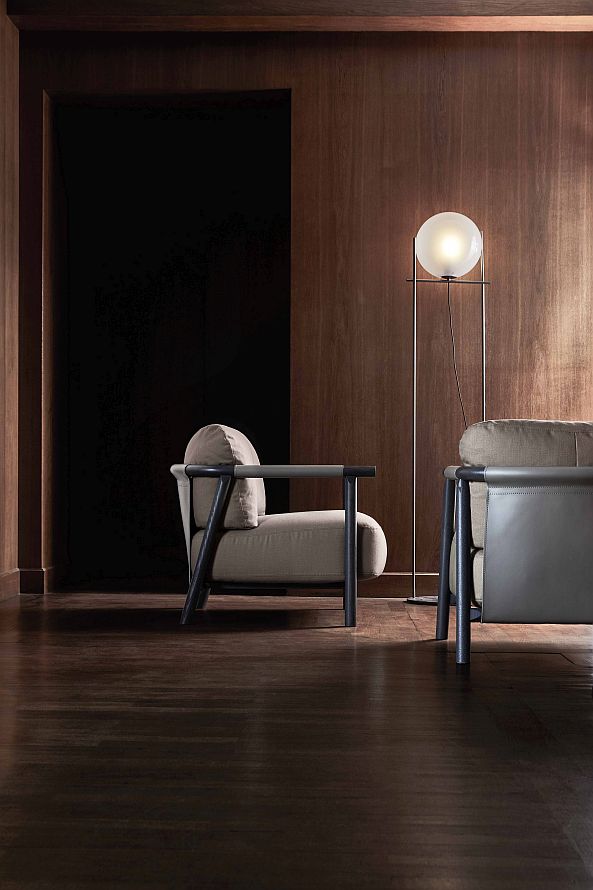 “NATHY armchair by Ditre Italia – modern Italian lounge chair with soft curves and refined tailoring”