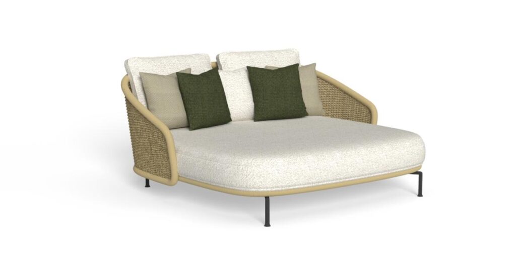 Modern Nido Daybed by Paola Navone for Talentispa, high-end Italian outdoor furniture for Royal Oak, Michigan.