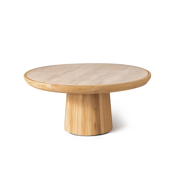 “Nova Teak Round Coffee Table 30-inch by Harbour – compact round teak table with minimalist modern design”