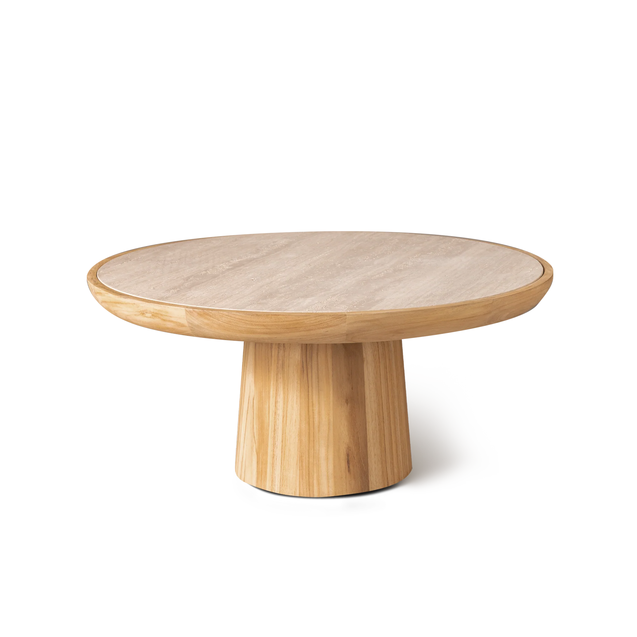“Nova Teak Round Coffee Table 30-inch by Harbour – compact round teak table with minimalist modern design”