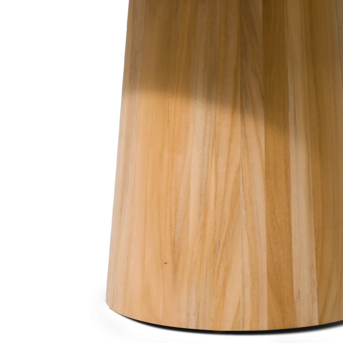 “48” round teak dining table by Harbour – Nova collection with minimalist coastal-inspired style”