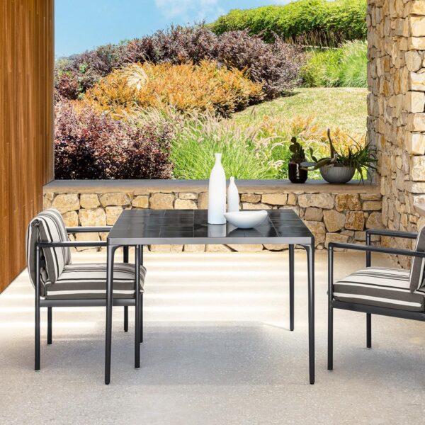 Nalu Dining Table 106×106 by Talenti – modern square outdoor table with clean lines and minimalist design