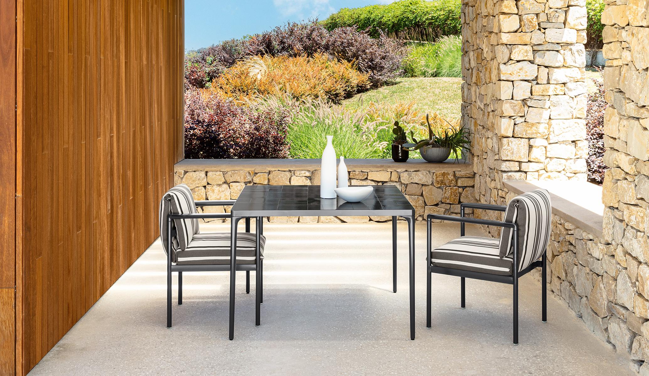 Nalu Dining Table 106×106 by Talenti – modern square outdoor table with clean lines and minimalist design