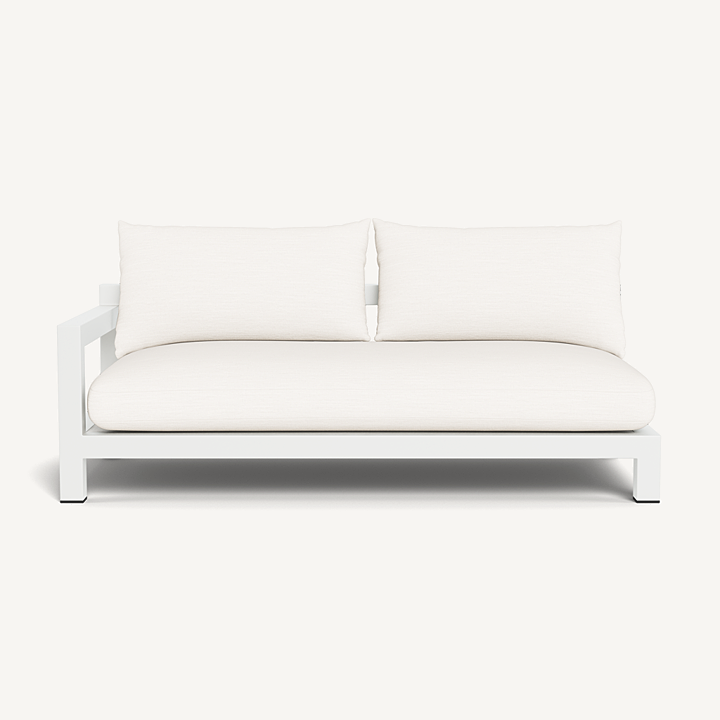 “Pacific Aluminum 2 Seat 1 Arm Sofa by Harbour – sleek modern outdoor sofa with aluminum frame”