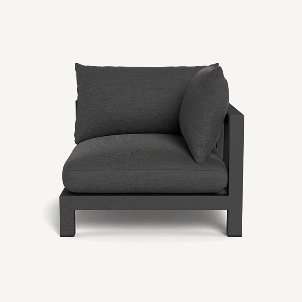 “Pacific Aluminum Corner Seat by Harbour – modular outdoor corner unit with sleek aluminum frame”