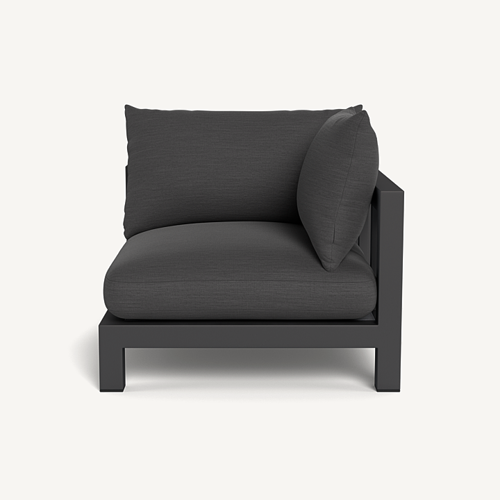 “Pacific Aluminum Corner Seat by Harbour – modular outdoor corner unit with sleek aluminum frame”