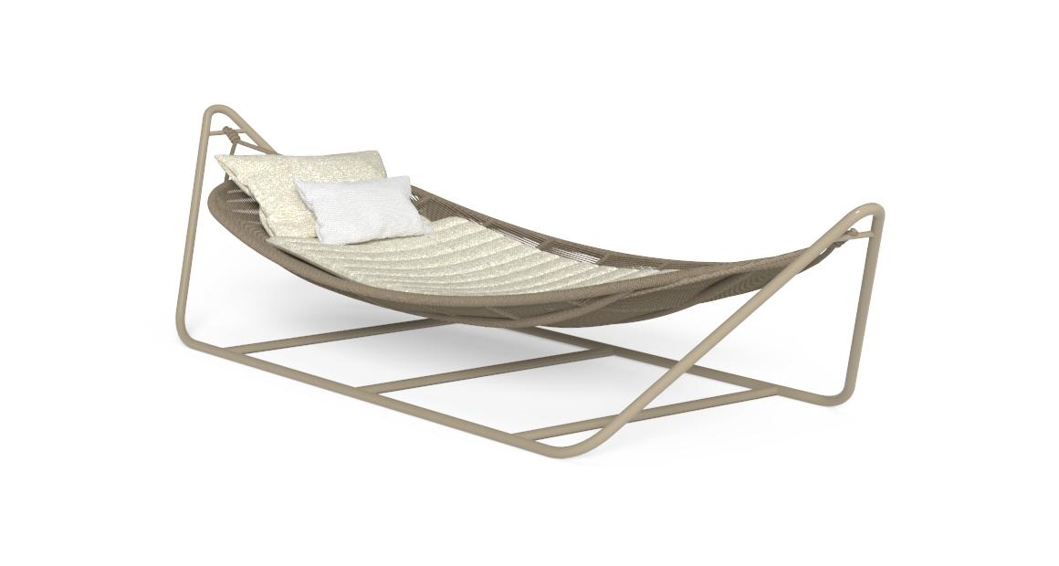 High-end Panama Hammock by Ludovica + Roberto Palomba for Talentispa, modern Italian outdoor furniture for Troy, Michigan.