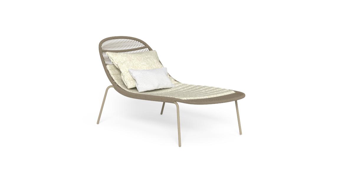 High-end Panama Sunbed by Ludovica + Roberto Palomba for Talentispa, modern Italian outdoor furniture for Troy, Michigan.