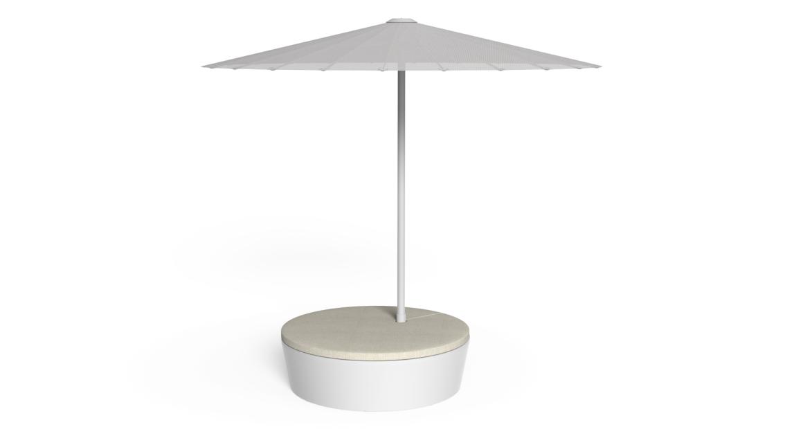 Modern Ermes Pouf by Talentispa, high-end Italian outdoor furniture for Royal Oak, Michigan.