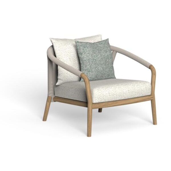 "Modern Parker Living Armchair by TalentiSpa featuring generous padding and a durable frame."