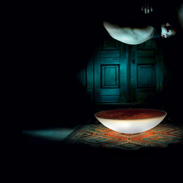 Sthelar by Foscarini standing light fixture in a chic living room in Troy, Michigan.