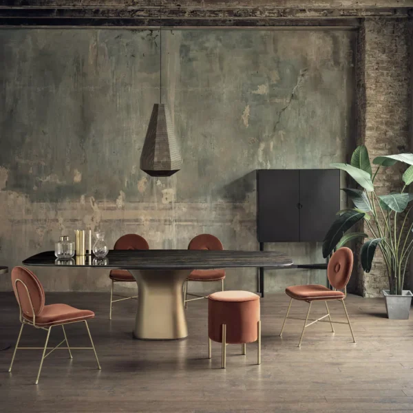 Madison by Bontempi luxury Italian dining table in Royal Oak, Michigan showroom