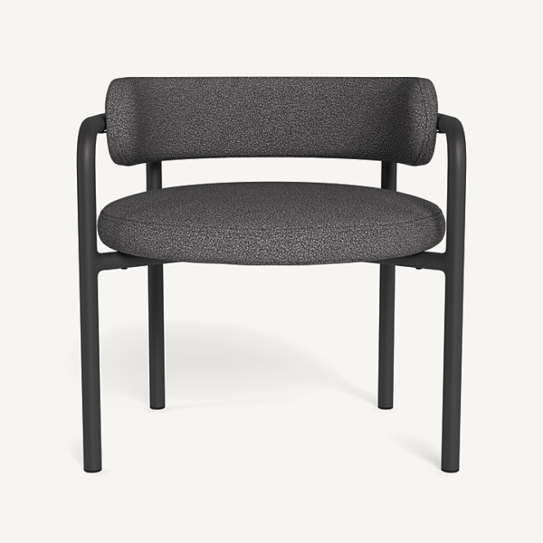 “Porto Aluminum Club Chair by Harbour – modern outdoor lounge chair with sleek powder-coated frame”