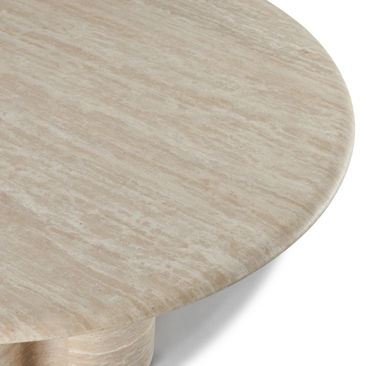 “Modern luxury dining scene with Porto 60" round table – ideal for 4 to 6 guests”