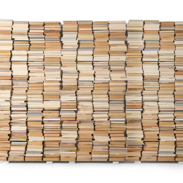 Pacifico modular wall-mounted steel bookcase by Opinion Ciatti in matte white, featuring open shelving and minimalist design, showcased in Royal Oak, Michigan showroom.