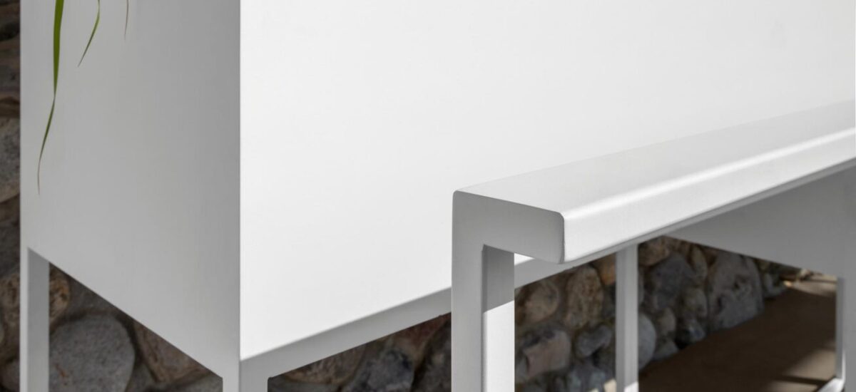 Modern Path planter by Marco Acerbis for Talentispa, high-end Italian outdoor accessory for Royal Oak, Michigan.