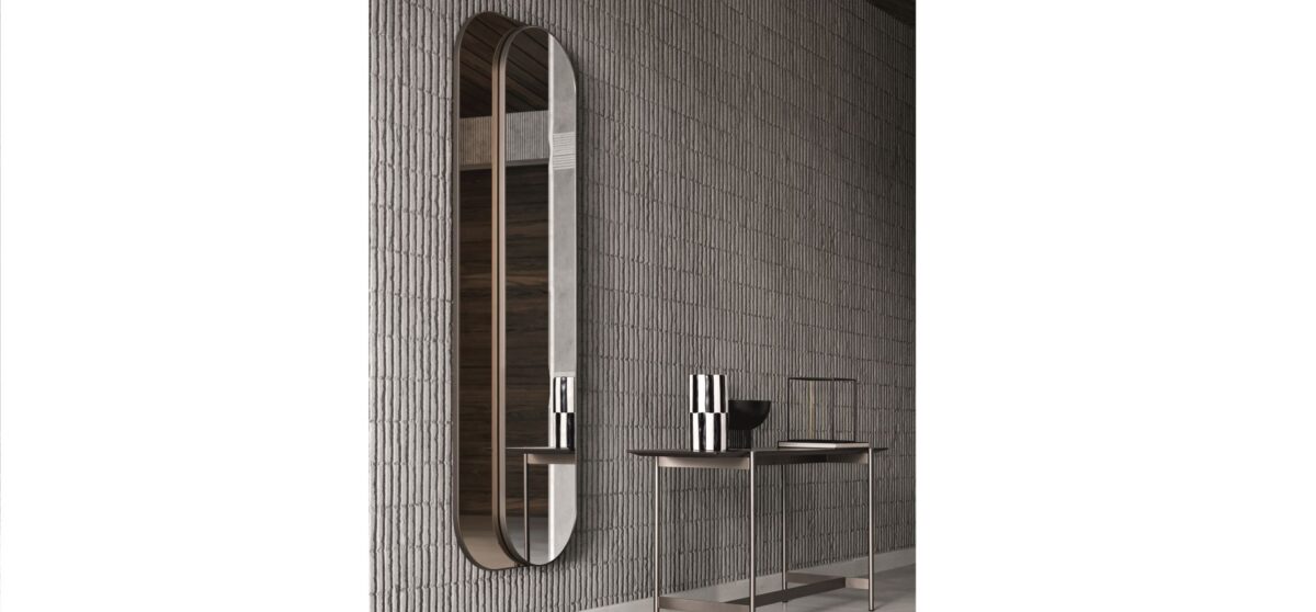 “PRIMOPIANO mirror by Ditre Italia – modern Italian wall mirror with minimalist frame and sleek, rectangular shape”