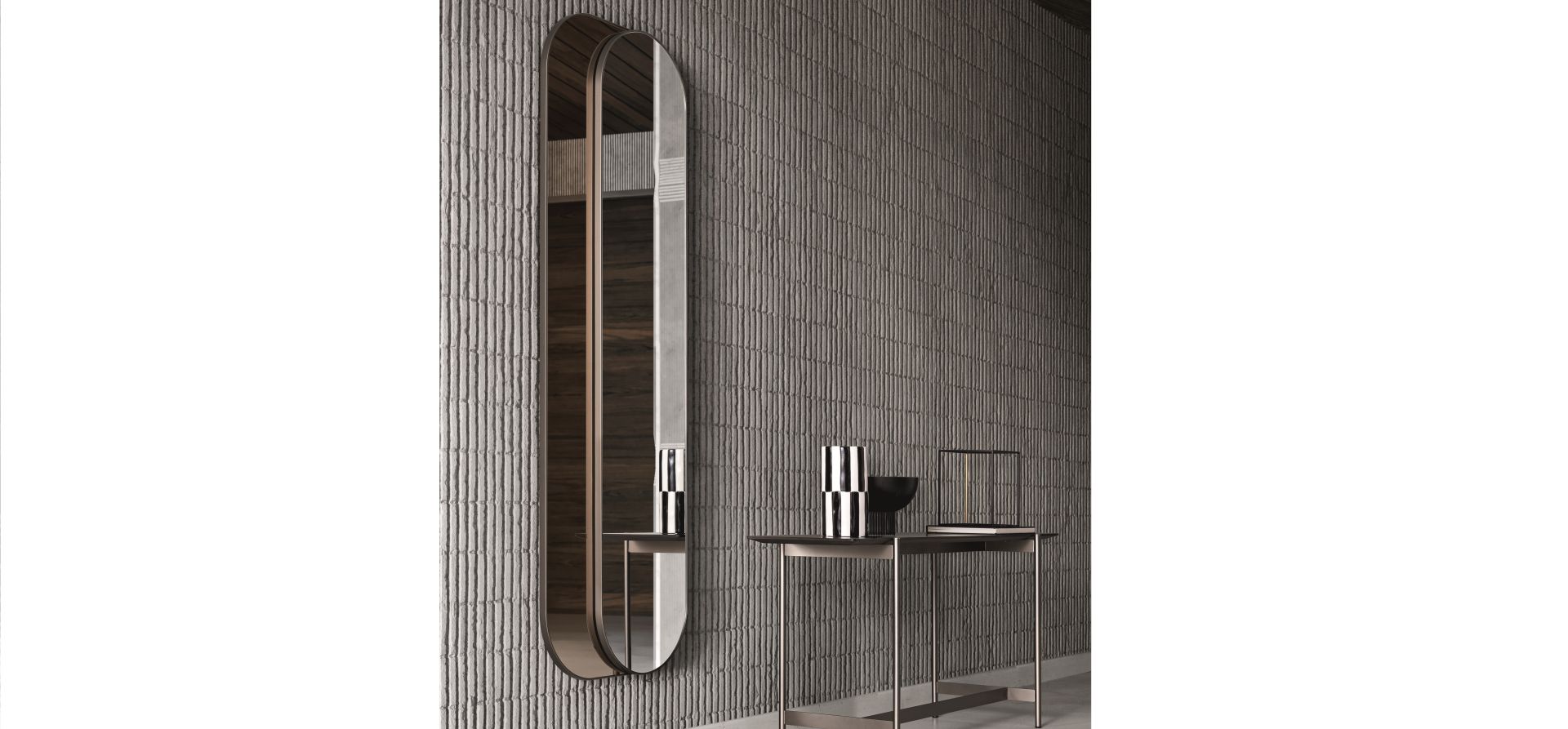 “PRIMOPIANO mirror by Ditre Italia – modern Italian wall mirror with minimalist frame and sleek, rectangular shape”