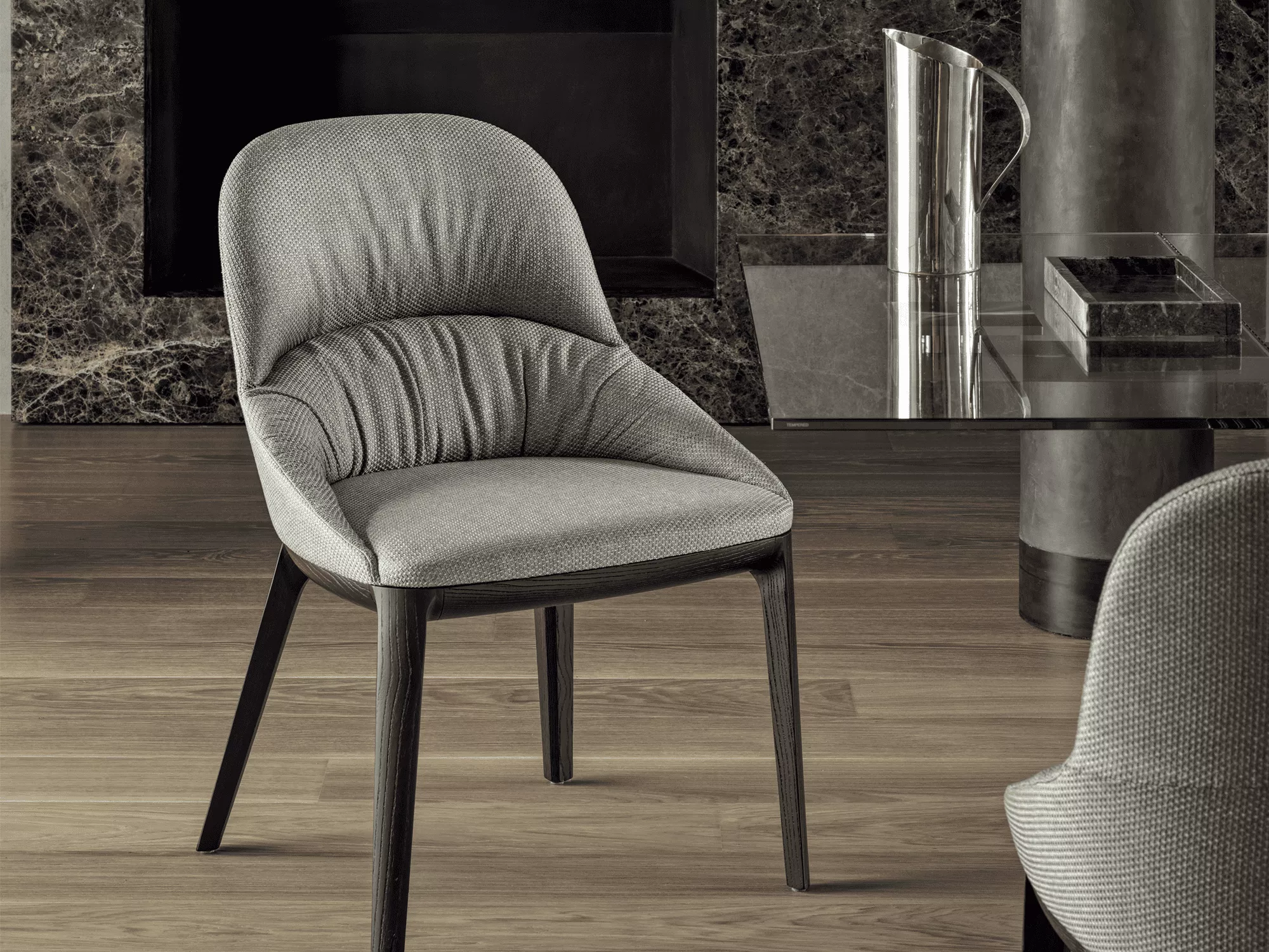 High-end Italian Queen chair by Bontempi, a modern luxury piece for Royal Oak, Michigan.