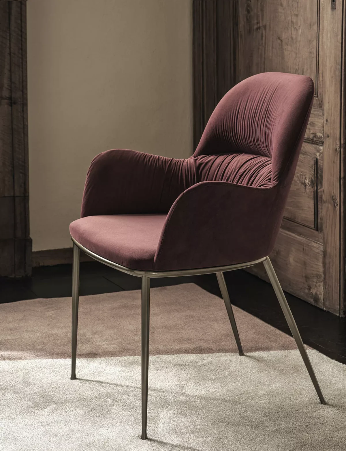 Contemporary Bontempi Queen chair, perfect for an elegant dining or living space in Birmingham, Michigan.