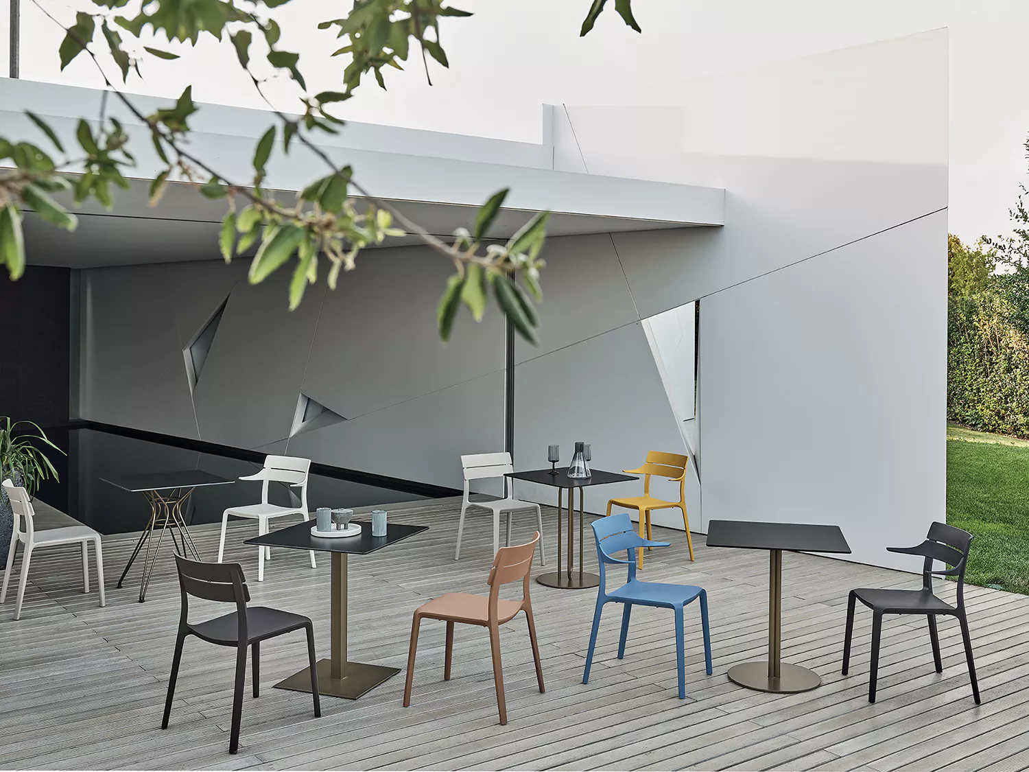 Minimalist space showcasing Bontempi Rocket table’s sculptural form