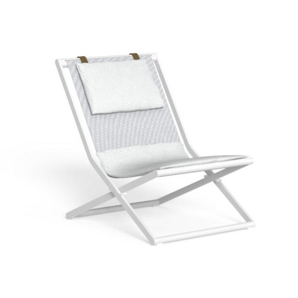Modern Riviera Deck chair by Studio Talenti for Talentispa, high-end Italian outdoor furniture for Royal Oak, Michigan.