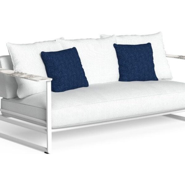Luxury contemporary Riviera 2 Seater Sofa by Andrea Mancuso / Analogia Project for Talentispa, high-end Italian outdoor furniture for Birmingham, Michigan.