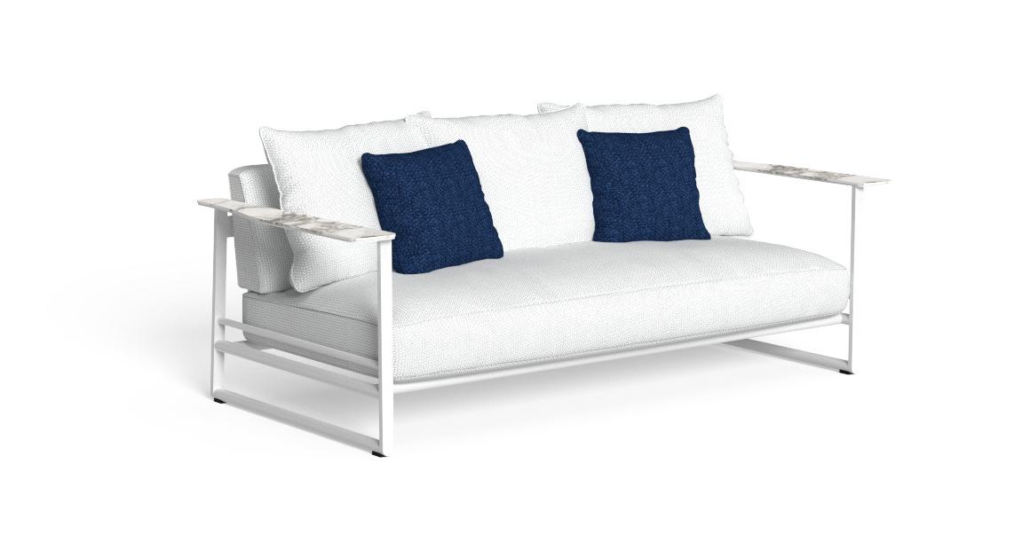Luxury contemporary Riviera 2 Seater Sofa by Andrea Mancuso / Analogia Project for Talentispa, high-end Italian outdoor furniture for Birmingham, Michigan.