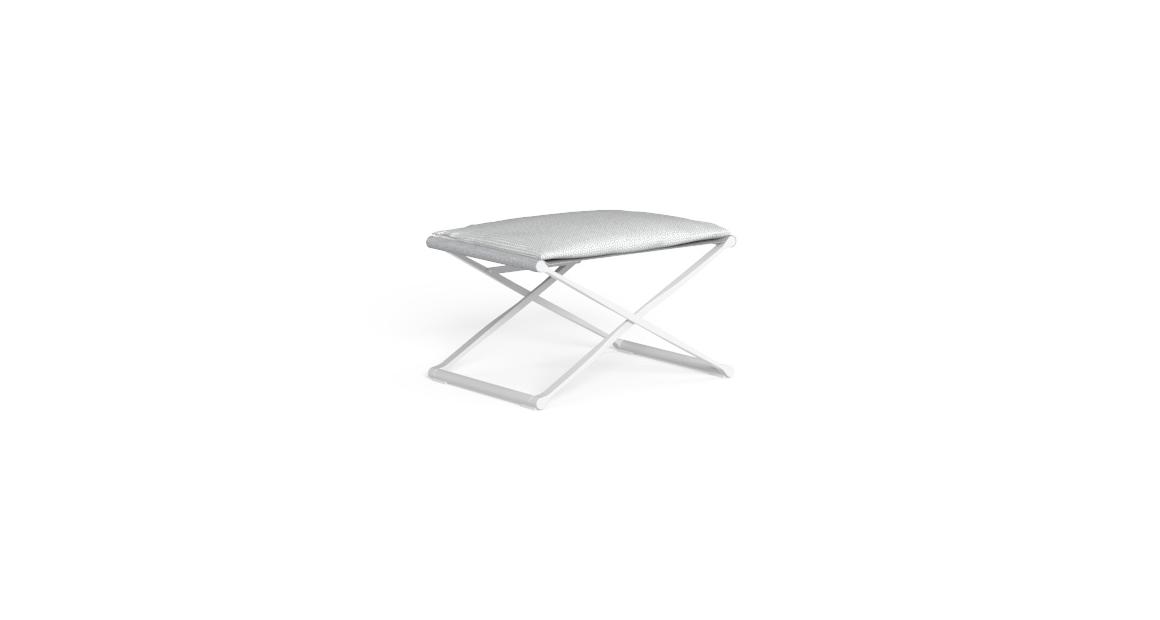 Riviera Ottoman by Talentispa in luxury Italian fabric
