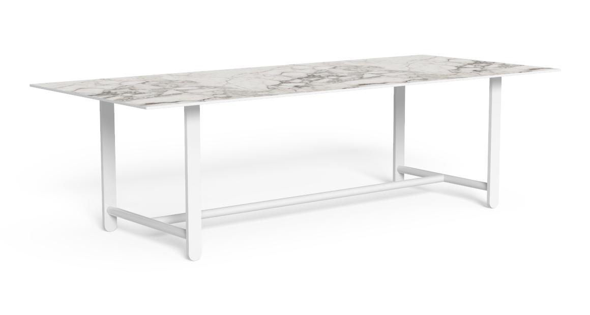 "Modern outdoor dining table Riviera 260×110 by TalentiSpa with clean, architectural lines."