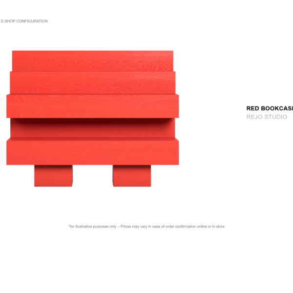 Modern Red Bookcase by REJO Studio for Cappellini, high-end Italian design for Troy, Michigan.
