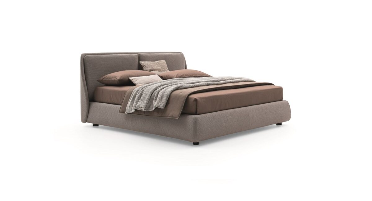 “BEND bed frame by Ditre Italia – sleek and sophisticated Italian design with cushioned support and clean aesthetics”