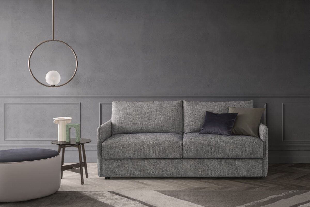 “Freedom 2.0 bed by Ditre Italia – modern Italian upholstered bed with tall cushioned headboard and minimalist frame”