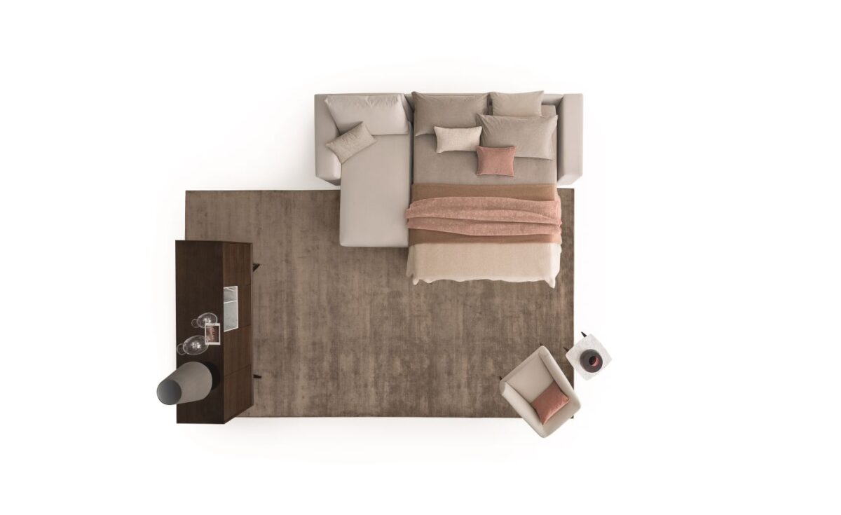 “Freedom 2.0 designer bed by Ditre Italia – elegant Italian bedroom furniture with refined proportions and tailored upholstery”