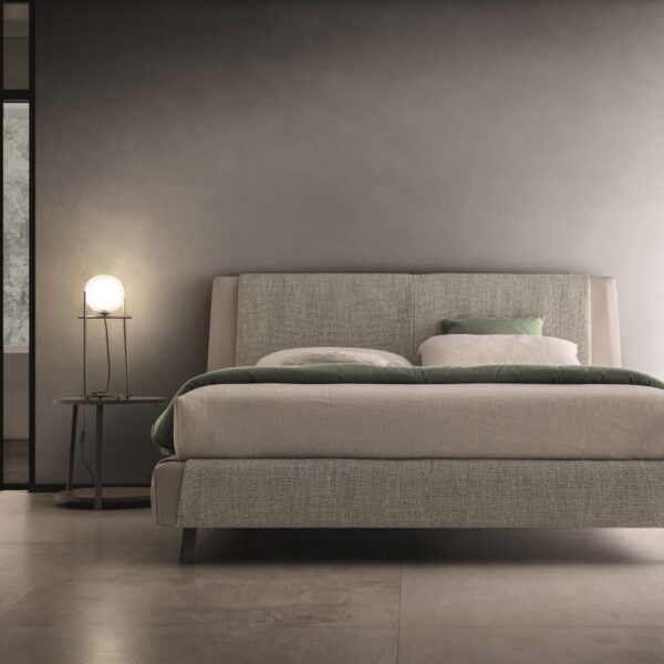 “KAILUA bed by Ditre Italia – modern Italian bed with elegant upholstered headboard and minimalist frame”
